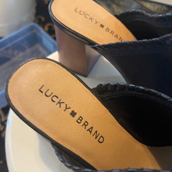 LUCKY BRAND HEELED MULES. EUC - Picture 3 of 3